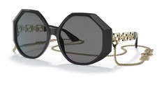 Versace Women's VE4395-534587 Fashion 59mm Black Sunglasses With Versace chain