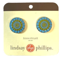 Lindsay Phillips Interchangeable Shoe Snaps "Brianna White Gold" Brand New
