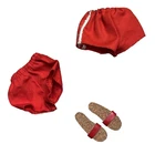 Vintage KEN Doll 2 Red Swim Trunks & Red Cork Sandals #750 Fashion 1961 Barbie