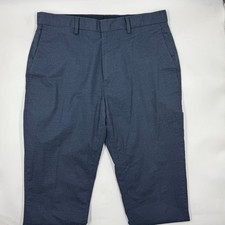 Banana Republic Men's Slim Fit Pant 32/32 Navy Stretch Cotton Slim Leg Pant