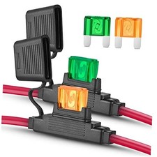 2PCS Inline Maxi Fuses Holder 10 Gauge AWG Tin 2Pcs 10AWG Maxi Fuse Holder