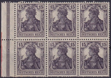 Deutsches Reich Germania MH H-Blatt Mi.Nr. 15 ungebraucht mit Falz * 1917