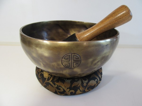 CUENCO TIBETANO NEPAL DE CANTO FULL MOON LUNA LLENA Ø 18,5 CM NUEVO (35)