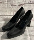 Prada Women's Black Leather Pump Heels Size 37.5EU/7.5US Made in Italy — photo 1