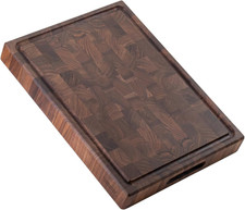 Black Walnut End Grain Cutting Board, 16 X 12 Inch  2" Thick Dual-Sided Board w