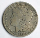 1899-P Morgan Silver Dollar-VG Details-Rare Key Date-Low Mintage of 330,000