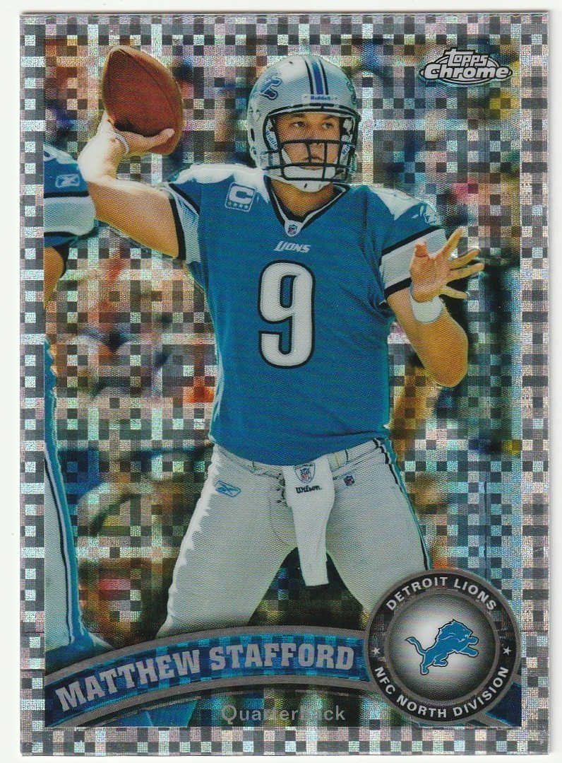 MATTHEW STAFFORD 2011 TOPPS CHROME #4 / XFRACTOR REFRACTOR / DETROIT LIONS