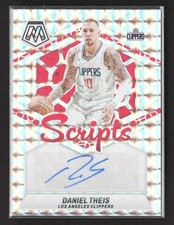 2023-24 Panini Mosaic Daniel Theis -THE Scripts Auto Los Angeles Clippers TV3023