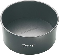 Image of MasterClass Non-Stick Loose Base Deep Cake Pan, 20cm, Grey