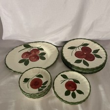 Vintage Blue Ridge Pottery, Apple Trio ,16 Piece Dinnerware Set