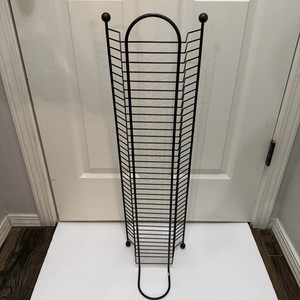 31 Inch Metal DVD / Game Storage Rack Tower Holds 38 Discs Wire Stand Vintage