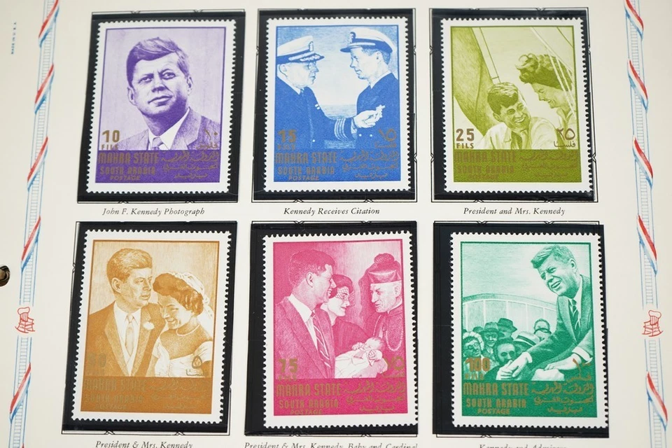 COLECCIÓN MUNDIAL M-P ESPECIALIZADA JFK DE 130 SELLOS, 25 CUBIERTAS, 20 HOJAS Foto 2 de 4