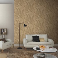 Vliestapete Dschungel Tropisch Blattmuster Gold Metallic 10476-30 (3,19€/1Qm)