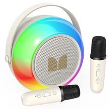 Mini Karaoke Machine for Adults, Portable Bluetooth Speakers with 2 Wireless ...