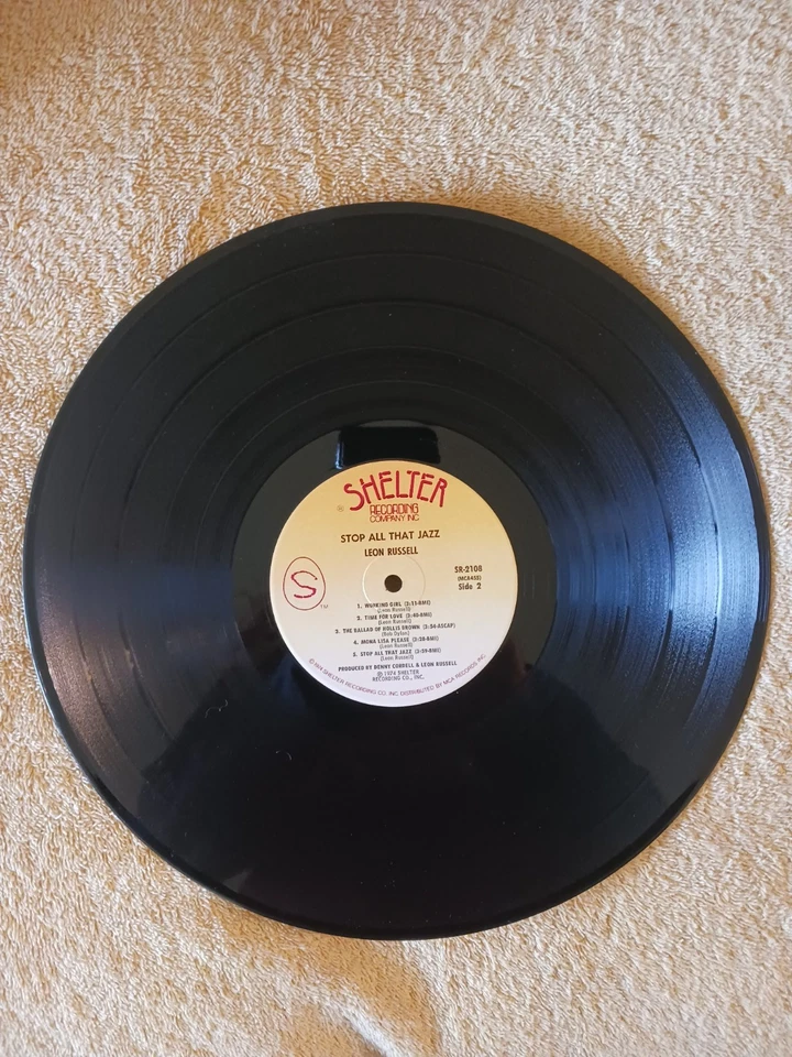 LEON RUSSELL - STOP ALL THAT JAZZ LP 1974 (SHELTER) SR-2108 SHRINK V, VG+ CEX Foto 3 de 4
