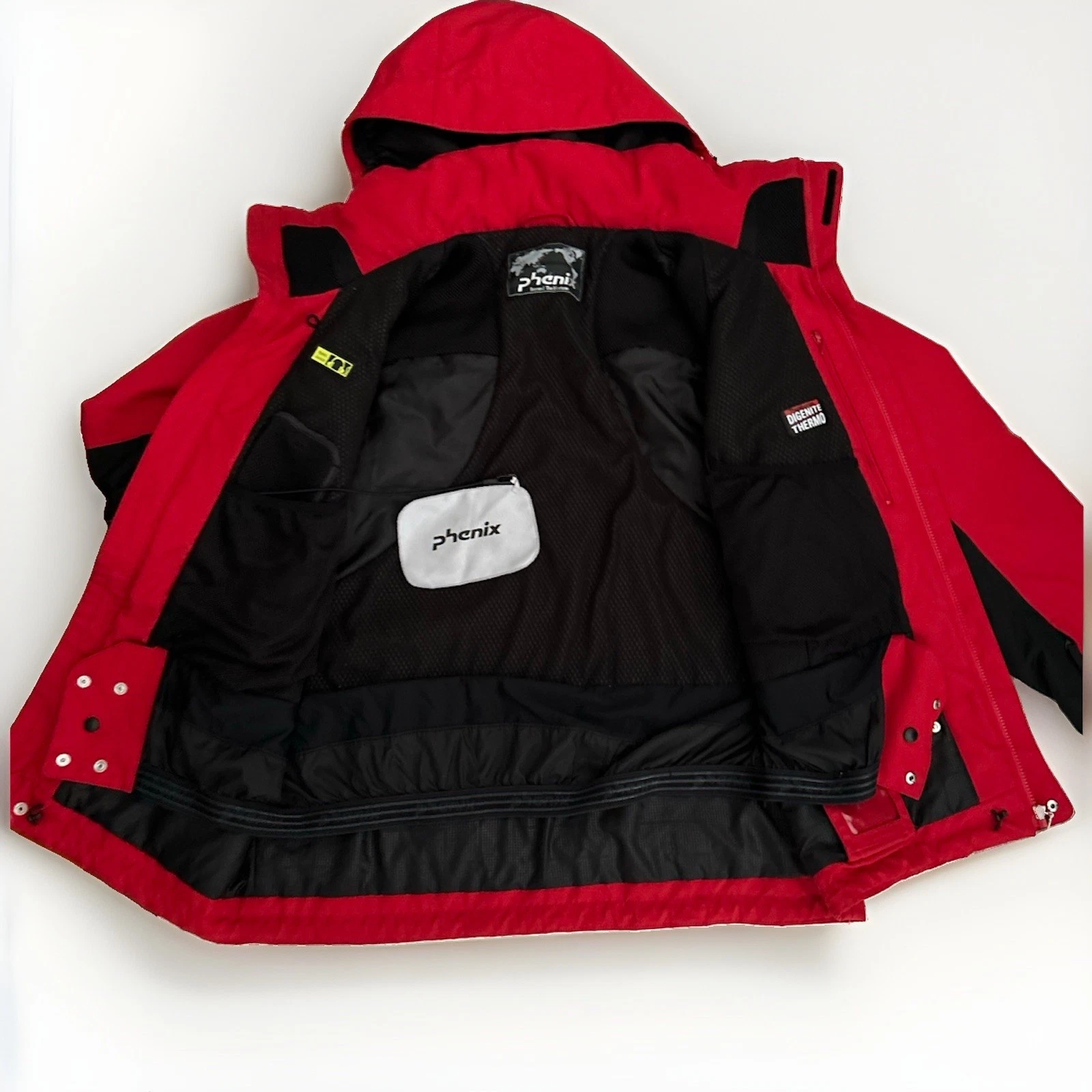 Phenix EX-191 Insulated Ski Jacket Men's XL Red Black CSIA Hooded Snow Coat image 8