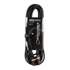 Accu Cable AC5PDMX25, 5-Pin Male to 5-Pin Female Connection DMX Cable - 25 Ft
