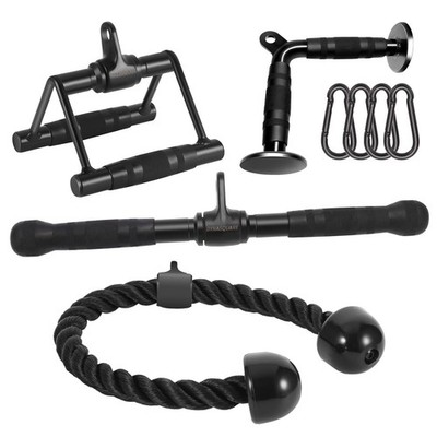 Cable Attachments for Home Gym, Made of Heavy Duty Solid Steel, LAT Pulldown ...