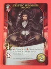 ZATANNA Upper Deck DC Legendary CRYPTIC SUMMONS