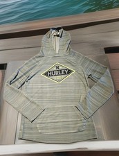 Hurley Boys' Green Hoodie Size L Long Sleeve Dri-Fit Casual Fall Wear