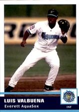 2005 Everett AquaSox Grandstand #15 Luis Valbuena El Batey Zulia Venezuela Card