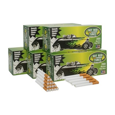 metal cigarette tube Hotrod Cigarette Tubes Menthol King Size 1000 Count 200 RYO Tubes x 5 Boxes