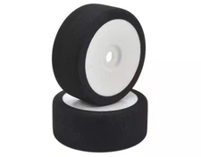 BSR Racing 1/8 Mounted GT Foam Tires (2), 17mm Hex, 35 Shore, White #C8035