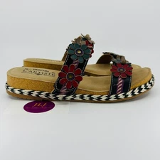L'Artiste Spring Step Women's Resort Slip On Floral Sandals Size 38 EU/ 7.5-8 US