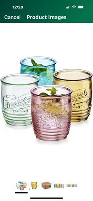 Glaver's Set Of 4 Original Mason Collins Glasses Assorted Colored FREE SHIPPING