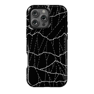 Abstract Black and White Zigzag Lines Art iPhone Case 12 13 14 15 16 17