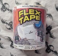 Flex Seal Strong Rubberized Waterproof Flex Tape, White 4in x 5 f roll