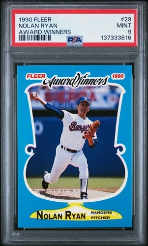 137333816 Nolan Ryan 1990 Fleer Award Winners #29 PSA 9