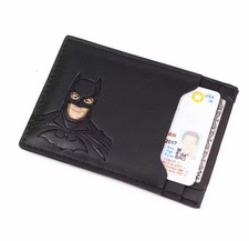 Batman Style PU Leather Wallet with ID Window Card Holder Superhero Mask Design