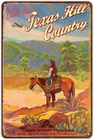 Wall Decor Tin Metal Signs Texas Hill Country Rick Sharp Vintage 8x12