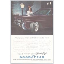 1958 Goodyear Tires Lincoln Continental Vtg Print Ad 3T Double Eagle Akron OH
