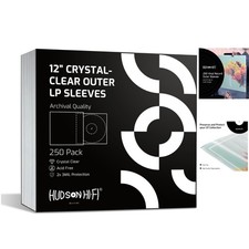 Durable Anti-Static Vinyl Sleeves 250 Acid-Free LP Covers for Long-Term Care