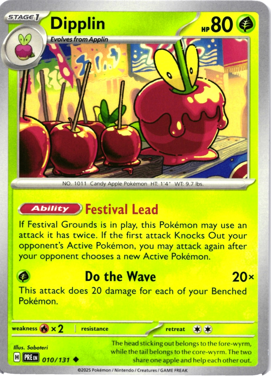 Dipplin  10/131 - Pokemon Prismatic Evolutions - NM