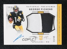 2022 National Treasures Crossover Rookie 33/49 George Pickens Patch Auto 11o2