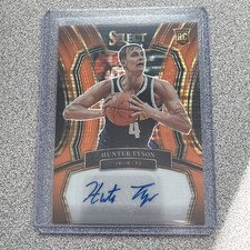 2023-24 Panini Select Hunter Tyson Neon Orange Pulsar FOTL Auto 30/30 RC Nuggets