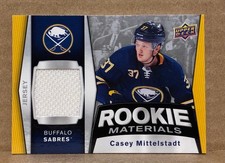 2018-19 Casey Mittelstadt Upper Deck Rookie Materials Jersey Card #RM-CM. rookie card picture