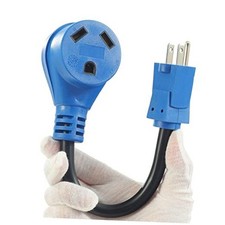 30 Amp RV to House 110/120V Adapter,Camper Trailer RV Plug into Regular 15M30F