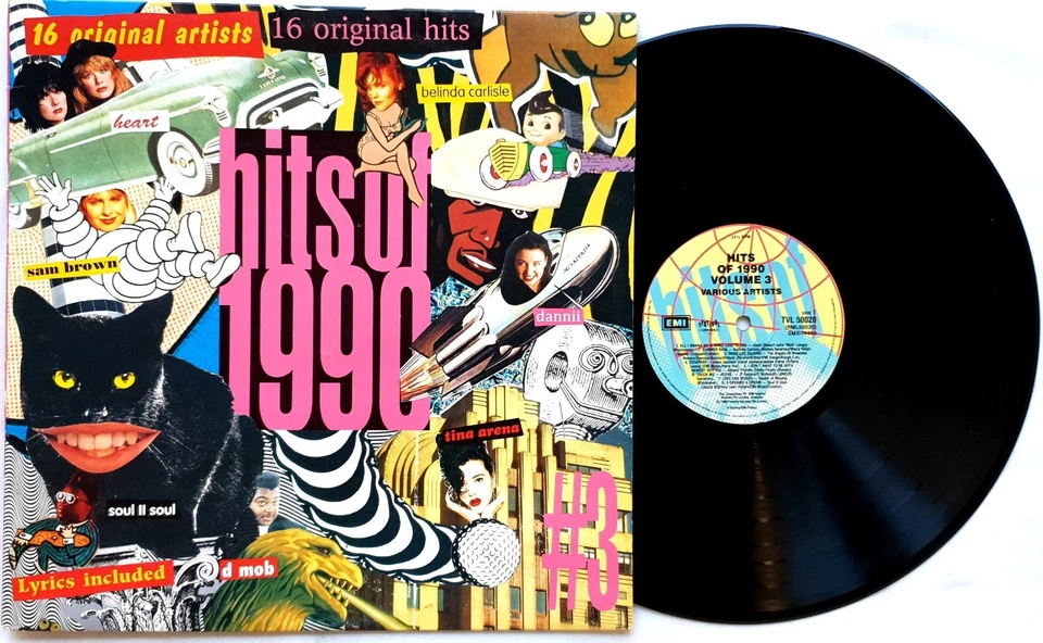 Hits Of 1990 #3 LP The Angels, Dannii, The Church, Heart, D-Mob, Soul II Soul - Image 2 of 3