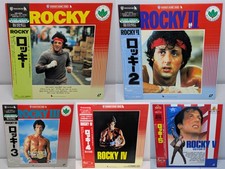 Rocky 1 - 5   ,  ,  ,     - Sylvester Stallone / Japan Lot 5 Laserdiscs NTSC w/Obi