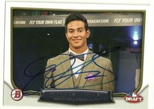 2014 Bowman JAKE JACOB GATEWOOD Signed Card autograph BREWERS RC