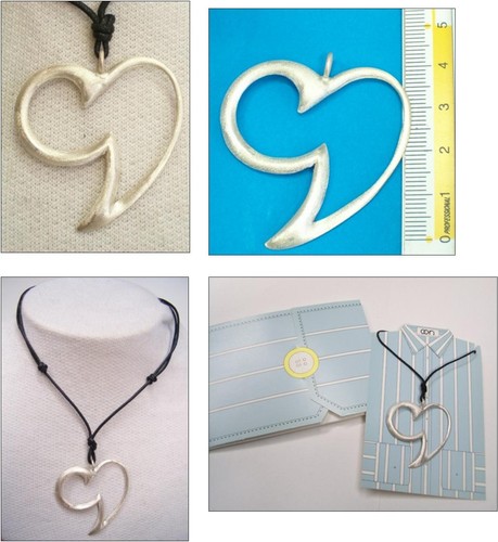 Ciondolo CUORE con INIZIALE in Argento 925 - Pendente Lettera Alfabeto Girocollo - Imagen 8 de 17