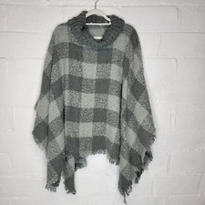 Soft Surroundings One Size Poncho Turtleneck Gray