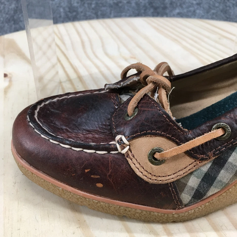 Женские туфли-лодочки Sperry на каблуках 7,5 M верхний сидр золотая рыбка на танкетке 9837578 коричневая кожа - Изображение 3 из 4
