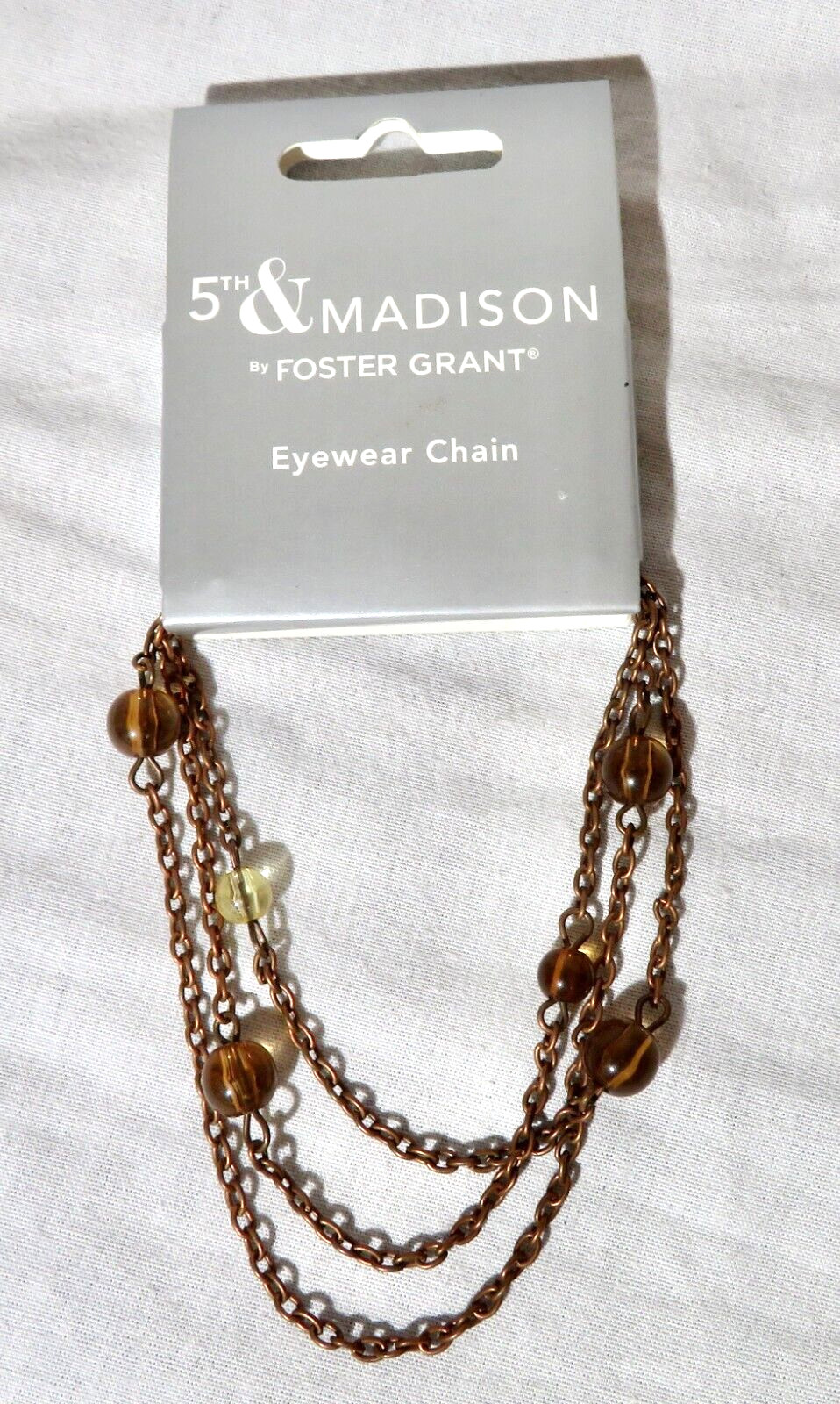 5th Madison, Foster Grant Eyeglass Chain Eyewear beaded retainer