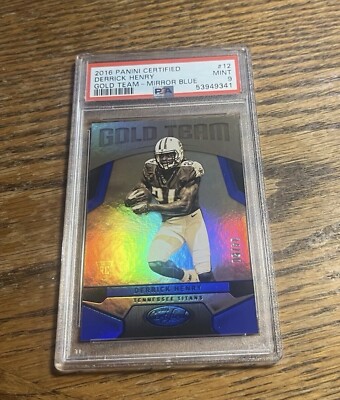POP (1) 2016 Derrick Henry PSA 9 /50 Certified Gold Team Mirror blue.  Ravens!!