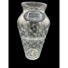 Vintage Hand Cut Recycled Glass Vase India 13”